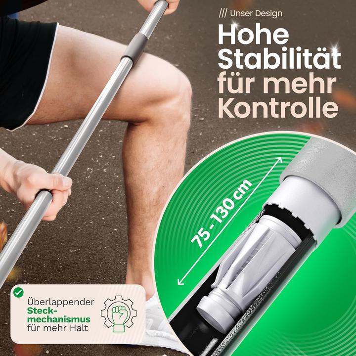 Produktbild Novaliv 1x Zimmerbesen mit Stiel I feine Kunstborsten I Handbesen Holz I Teleskopstiel I Stubenbesen (1 Stk.)