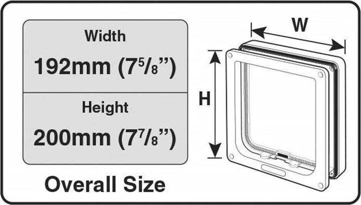 Actual product image Cat Mate 4-way locking cat flap, white (Magnetic cat flap)