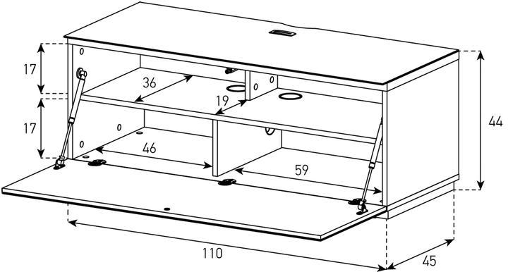 Immagine prodotto Sonorous Sta110f (110 x 45 x 44 cm)