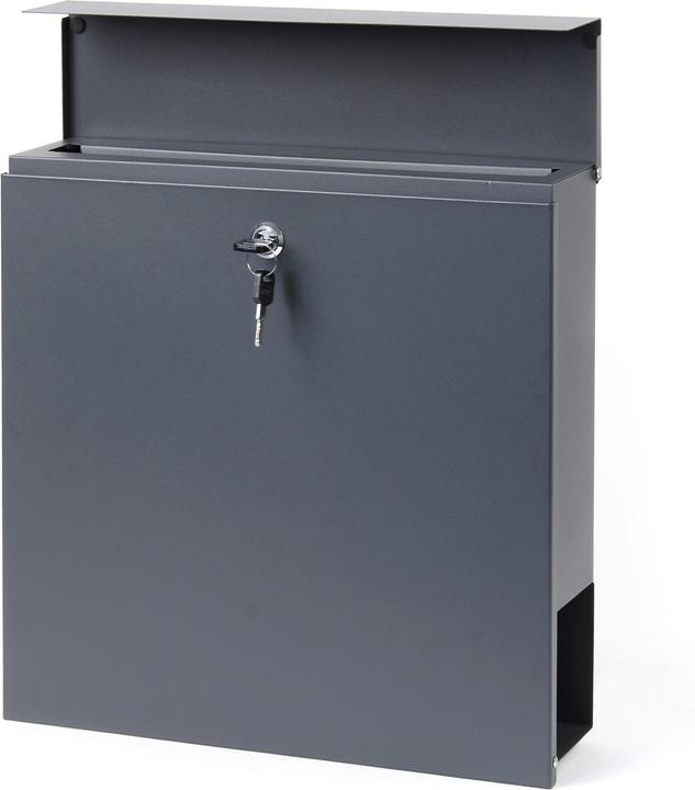 Produktbild Wiltec Briefkasten V49 Anthrazit 370x105x370mm Schloss Zeitung pulverbeschichtet