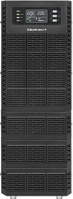 Actual product image Qoltec ZASILACZ AWARYJNY UPS 10KVA | 10000W | POWER FACTOR 1.0 | LCD | EPO | USB | ON-LINE (10 VA, 10000 W, Online double converter UPS)