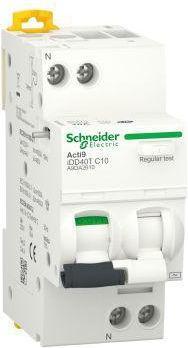 Actual product image Schneider Electric RCBO, 16A Current Rating, 1P+N Poles, 30mA Trip Sensitivity, Type C, Acti9 Range
