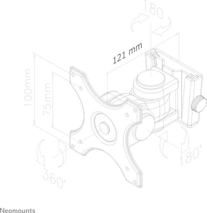 Immagine prodotto Neomounts FPMA-W250Nero (Muro, 30")