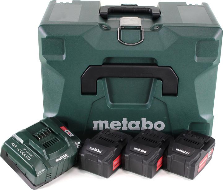 Actual product image Metabo Basic set 3x Li-Power battery pack 18 V 5.2 Ah CAS Li-Ion battery ( 3x 625028000 ) + ASC 145 (18 V)