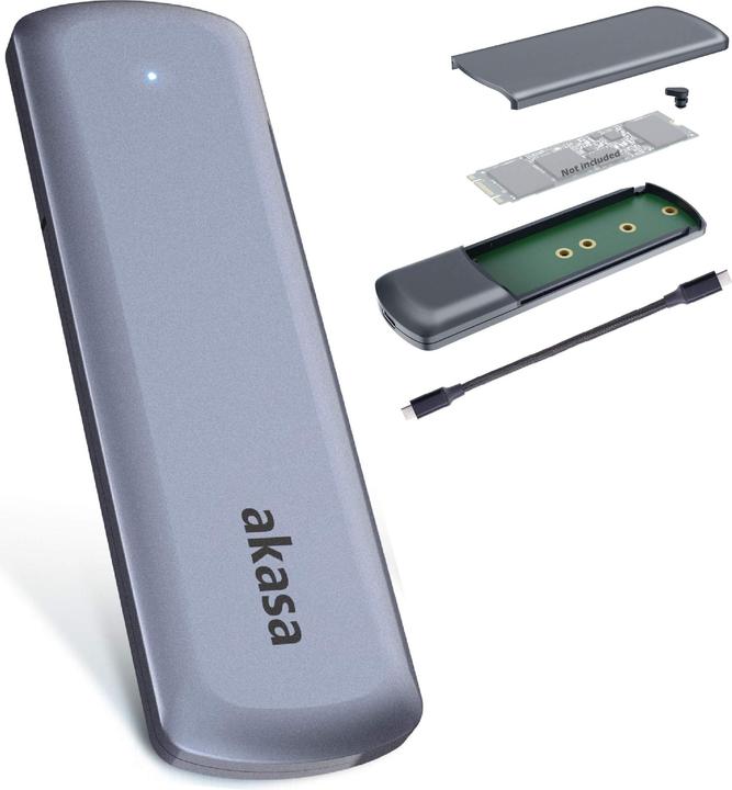 Image du produit Akasa Portable M.2 SATA/NVMe SSD vers USB-C 3.2 Gen 2 (M.2 2280, M.2 2260, M.2 2242, M.2 2230)