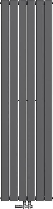 Actual product image Emke Radiator, Flat Radiator with Central Connection, Anthracite 180x46cm 1670W Double Layers (1670 W)