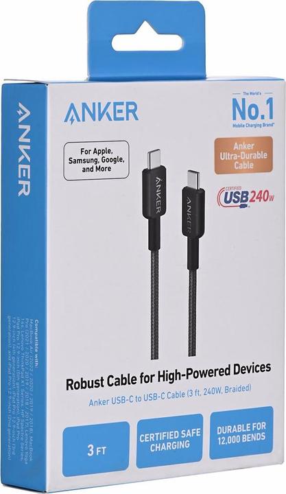Produktbild Anker USB C – USB C (0.90 m, USB 3.1, 240 W)