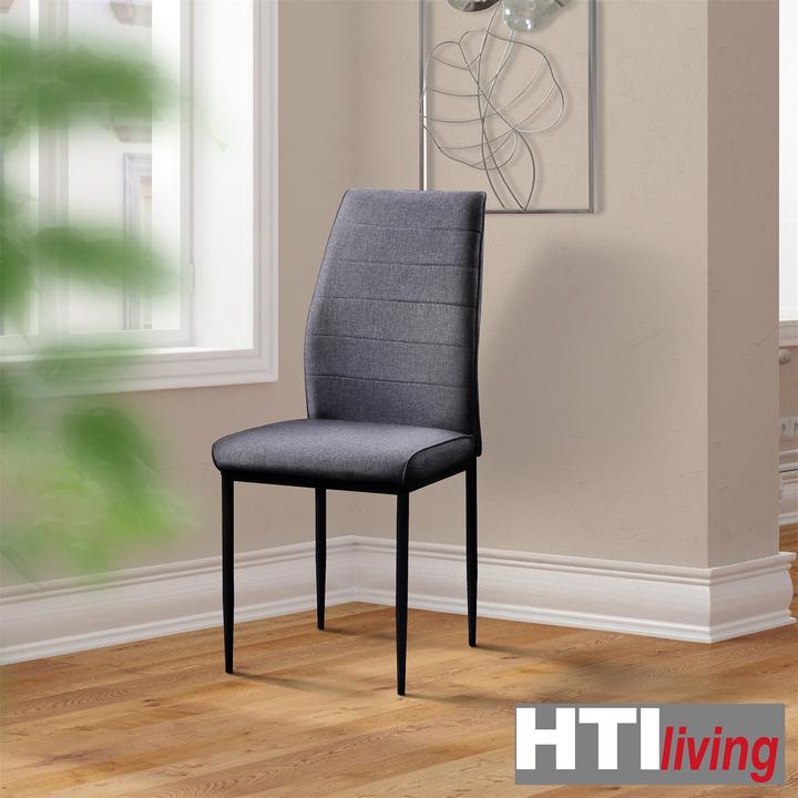Produktbild HTI-Living Esszimmerstuhl Madison Webstoff Grau 4er-Set