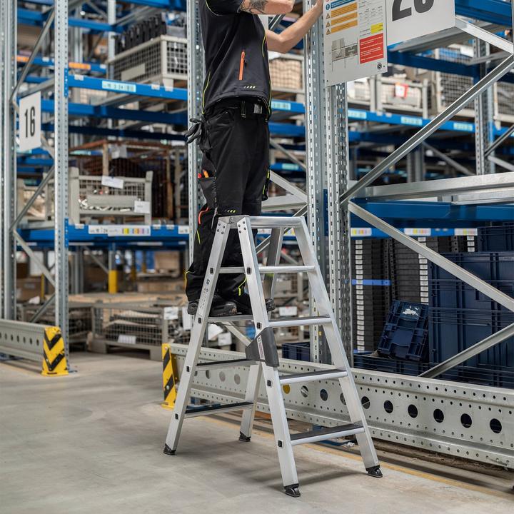 Image du produit Munk Escabeau à marches accessible des deux côtés avec clip-step 2x9 marches (Échafaudages, 360 cm)