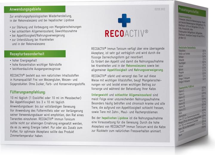 Image du produit Recoactiv Complément alimentaire pour chats Immun Tonicum (Senior, Adulte, 3 pcs, 270 g)