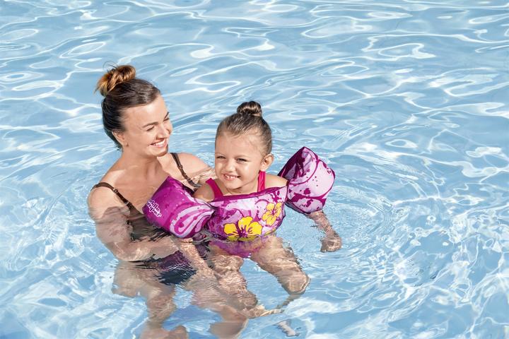 Produktbild Bestway Puddle Jumper® Schwimmhilfe Blume mit Textilbezug, 2-6 Jahre (10 - 25 kg)