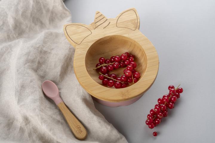 Actual product image Citron Bamboo Bowl Set Unicorn Pink