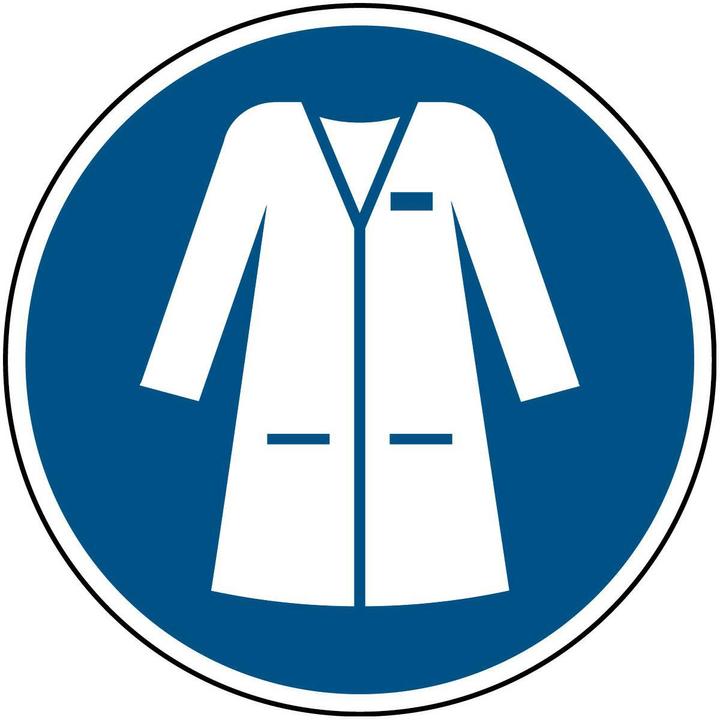 Actual product image Brady ISO safety sign - Wear a lab coat