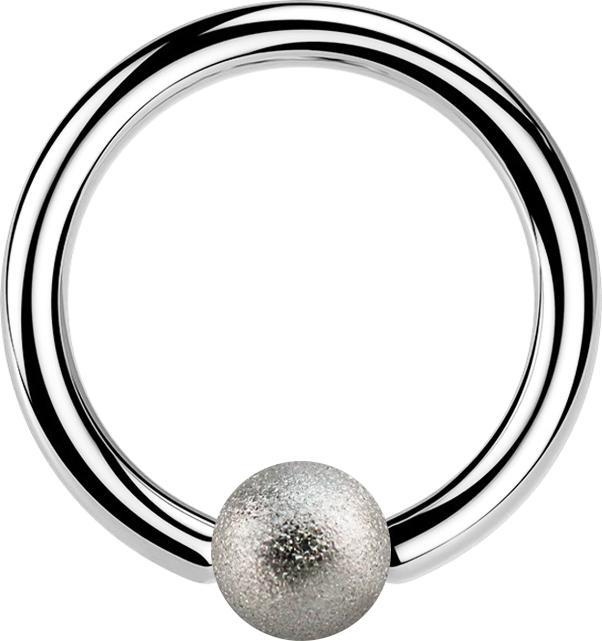 Immagine prodotto Star Piercing Anello di chiusura a microsfere argento specchiato (Acciaio chirurgico 316L)
