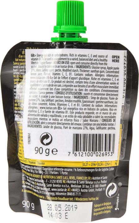 Actual product image Isostar Actifood Apple 24 x 90 g smoothie gel (Apple, 24 pcs., 2160 g)