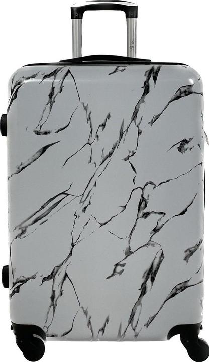 Actual product image Trolleymax Trolleymaxx travel case marble white matt