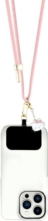 Actual product image Hello Kitty Crossbody Strap Cord Head Charm - pink