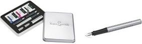 Immagine prodotto Faber-Castell FABER-CA. Penna stilografica Grip Calligraphy 1.4mm 140957 pennino in argento (Argento, 1 x)