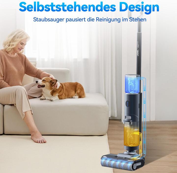 Produktbild Jonr ED12 Pro Nass Trockensauger 3-in-1 Staubsauger Kabellos,Beidseitige Kantenreinigung,9kPa
