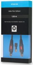 Image du produit D2 Diffusion Câble Audio Optique Toslink compatible vers Toslink + Adaptateur jack 3.5mm 1,5m (1.50 m, TOSLINK)