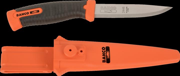 Produktbild Bahco Universalmesser mit 2-Komponenten-Griff und Holster mit zwei Knöpfen (10 cm)