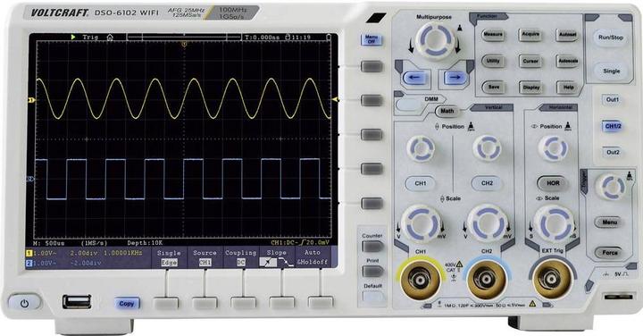 Actual product image Voltcraft Digital Oscilloscope DSO-6102WIFI 100 MHz (CAT II)
