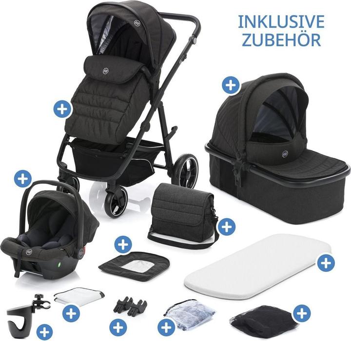 Produktbild Fillikid Kinderwagen 3 in 1 3-1 Kombi-Kinderwagen-Set Fill Jaguar mit