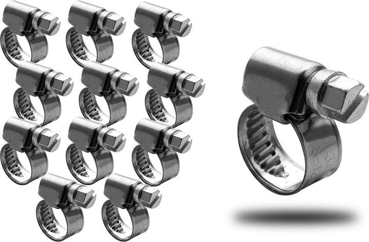 Immagine prodotto Offgridtec Fascette stringitubo professionali 8mm - 12mm gamma di serraggio acciaio inox V2 acciaio inox