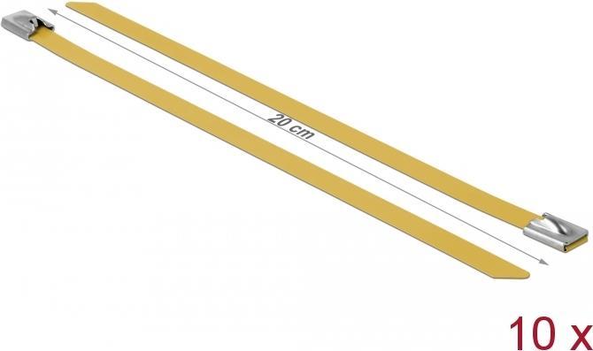Produktbild Delock Edelstahlkabelbinder 200x7,9 10 Stk. (Metallkabelbinder, 200 mm, 10 Stk.)
