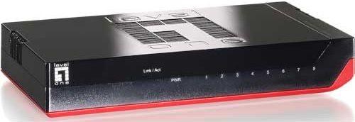 Produktbild LevelOne GSW-0807 8-Port Gigabit Ethernet Switch 1000Mb/s, Voll-Duplex, 10/100 Mb/s, Voll/Halb-Duple (8 Ports)