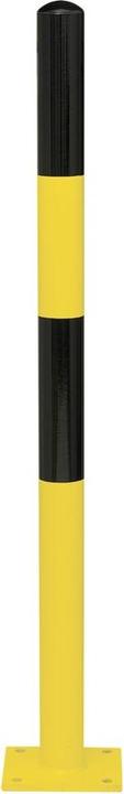 Moravia MORION barrier post Ø 60 mm Galvanised, painted black-yellow, 0 eyelets