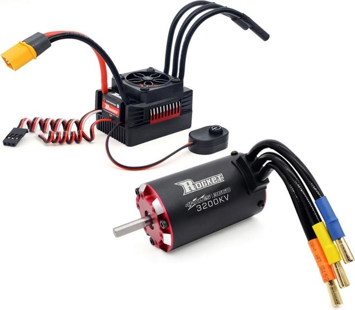 Actual product image Surpass Hobby Rocket V2 supersonic 3660 brushless motor 4250KV with 80A ESC combo