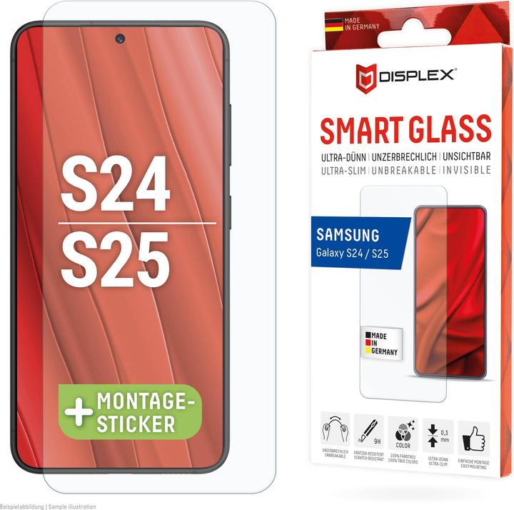 Produktbild Displex Smart Glass, Displayschutzfolie (1 Stück, Samsung Galaxy S24, Samsung Galaxy S25)