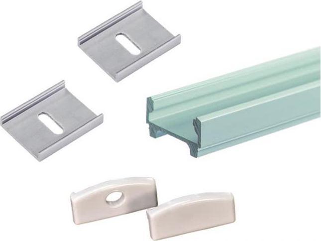 Produktbild Rutec Alu-Profil flach 1St=2m B68405 12x23mm (f.Strips bis 18mm) inkl Zubehö (20000 cm)