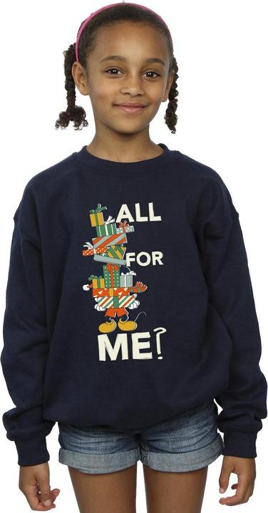 Actual product image Disney Girls Mickey Mouse Presents All For Me Sweatshirt (104)