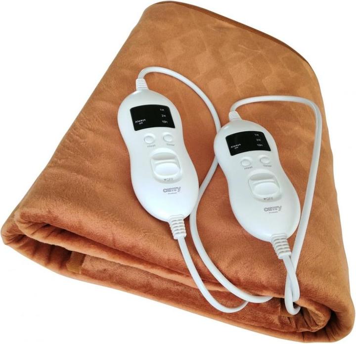 Camry CR 7436 Electric Heating Blanket with Timer, Super Soft Fleece, 150x160cm