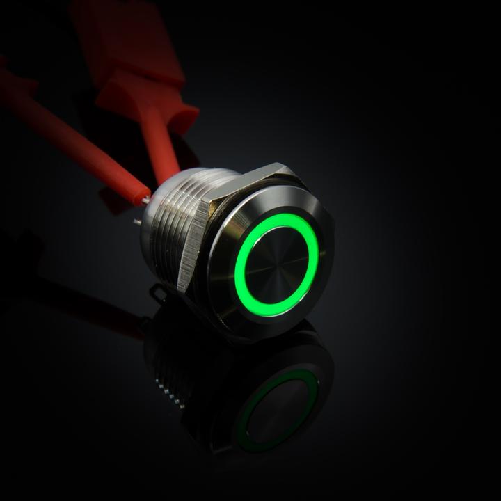 Immagine prodotto Purecrea Pulsante da 16 mm con illuminazione RGB 5V - acciaio inox