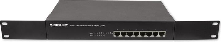 Actual product image Intellinet 8-Port Fast Ethernet PoE+ Switch 4 x PoE IEEE 802.3at/af Power-over-Ethernet Ports 4 x Standard R... (8 ports)