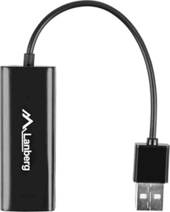 Produktbild Lanberg NC-0100-01 Kabelschnittstellen-/Gender-Adapter USB-A RJ-45 Schwarz (USB, RJ45 (1x))
