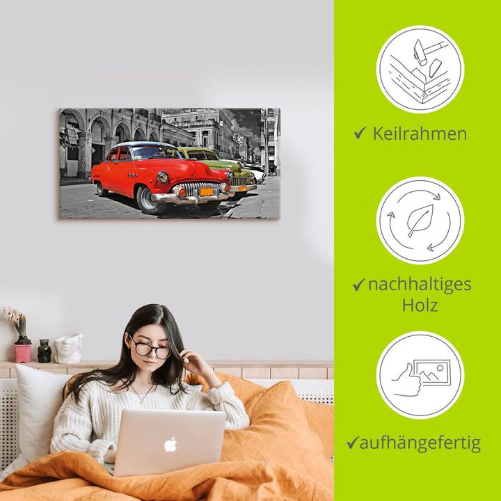 Produktbild Artland Ansicht von bunten Havanna Autos S9EX (60 x 30 cm)