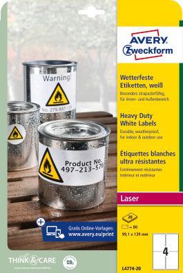 Produktbild Avery wetterfeste Etiketten