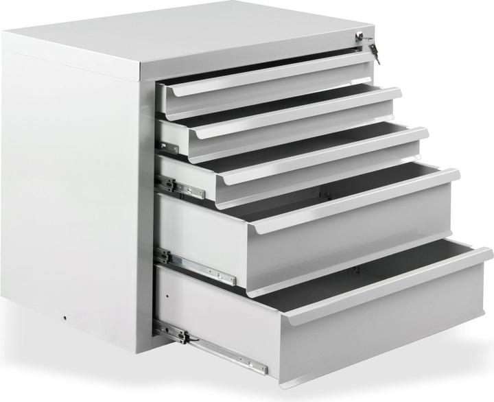 Actual product image ADB MAMMUT drawer cabinet light grey 5 drawers 70.0 x 43.5 x 60.0 cm (70 cm, 60 cm)