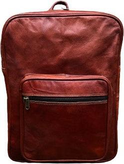 Image du produit Only-Bags.Store Sac à dos en cuir, sac à dos de voyage, sac à dos à roulettes en cuir marron, sacoche pour