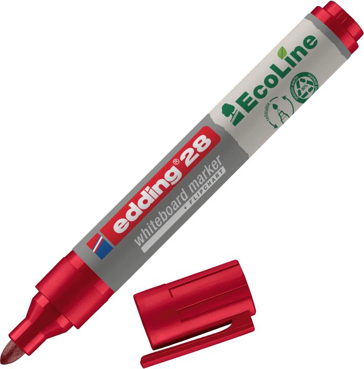 Image du produit Edding Marqueur pour tableau blanc 28 EcoLine (Rouge, 3 mm, 1 x)