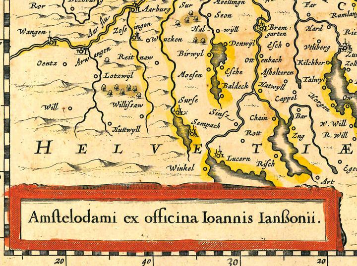 Produktbild Historische Karte: Schwaben 1636 (gerollt)