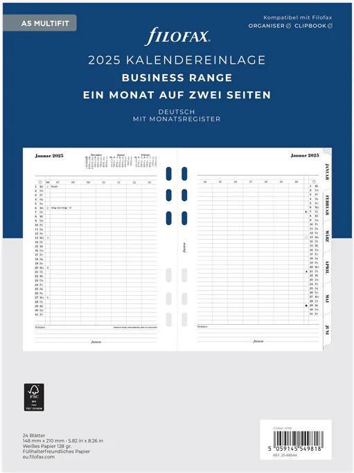Produktbild Filofax A5 MONATSPL.+REG.DEUTSCH (A5, Deutsch)
