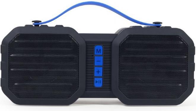 Actual product image Gembird Portable Speaker||Black / Blue|Portable|1xAudio-In|1xMicroSD Card Slot|Bluetooth|SPK-BT-19 (4 h, Electrical connection)