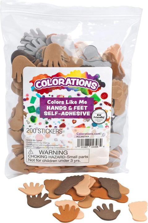 Actual product image No Name Colourings - Colours Like Me Hands and Feet Foam Stickers
