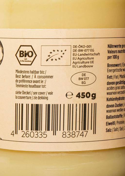 Nährwerte und Zutaten KoRo Bio Butterschmalz, 99,8 % Fett