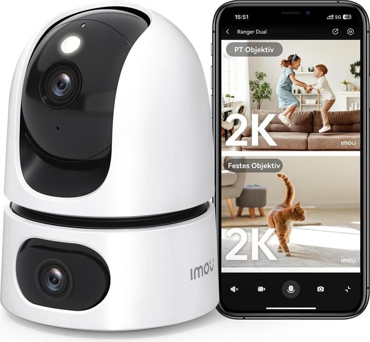 Actual product image Imou 2K+2K Dual-Überwachungskamera mit KI & PTZ